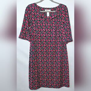 Women's Laundry By Design Short Sleeve Dress - Red, Navy, And White - Size 4